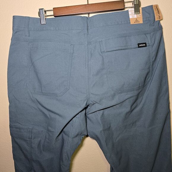 prAna Stretch Zion Slim Pant 2 Men’s 36x32 Grey Blue Water Repellent Hiking New - Picture 7 of 13
